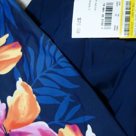 Lands' End Women's Surplice Swim Dress One Piece Swimsuit Tummy Control M 10-12 - Picture 12 of 16